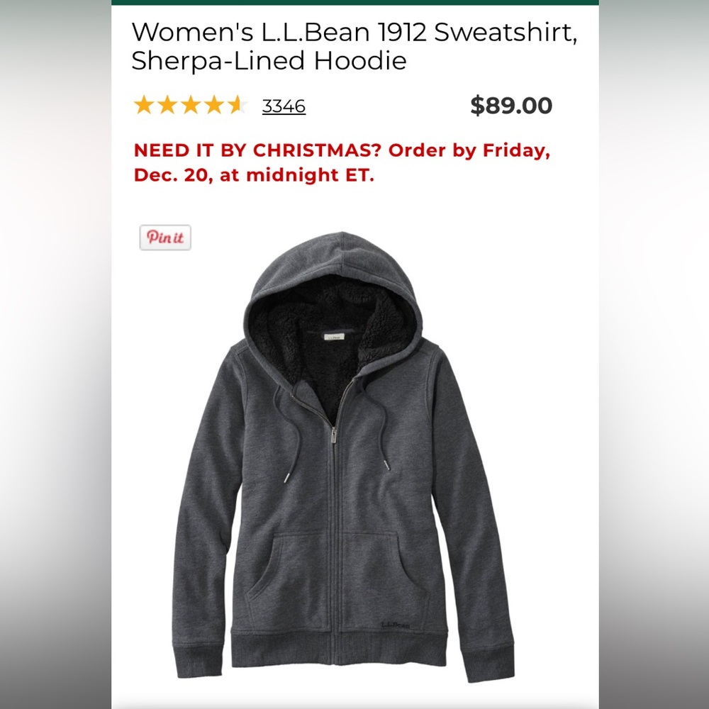LL Bean Sherpa hoodie